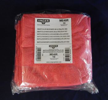 red cloth pads in packaged bundle